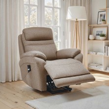 Adore Mobilya Lisbon Power Lift  Otomatik Mekanizmalı Baba ve Tv Koltuğu Vizon Kumaş 88X99X106 cm