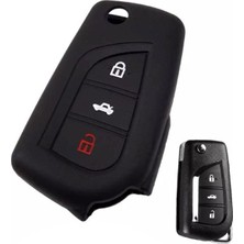 Xukey Auris Corolla Yaris Avensis Silikon Anahtar Koruma Kılıfı Siyah Renk