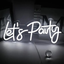 Ett Let's Party Neon LED Tabela Dinç Store - 004982