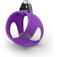 Mita Mıta Aır Mesh 2'lı Bundle Set Kedı Köpek Göğüs Tasması + Köpek Gezdırme Tasması/kayışı Mor 2xs