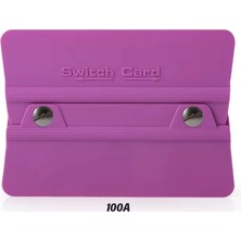 Otohousse Switch Card Kare Ragle Ppf/tph Cam Filmi Çekme Uygulama Aparatı Teflonlu 100A Sertlik 10X6.9CM Mor
