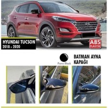 Monlion Hyundai Tucson 2018-2020 Yarasa Ayna Kapağı Abs Plastik Batman Piano Black Batman Ayna Kapağı