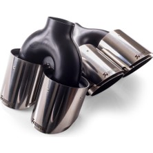 Monlion Akrapoviç Egzoz Ucu 101MM Çiftli Sağ-Sol Krom