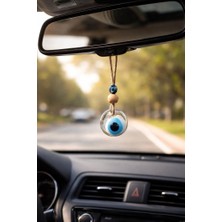 HD Marketim Cam Nazar Şeffaf  Boncuğu Araba Dikiz Ayna Çanta Süsü Ağaç Ev Duvar Dekor Süsleme 18223