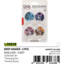 Go İthalat 4 PARÇA  DAMLA KÜÇÜK YAPIŞKAN ASKI