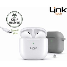 On6 Store Link Tech Smartpods AP01 Bluetooth 5.0 True Wireless Kulaklık – Type-C Şarj – Akıllı Dokunmatik – Koruyucu Kılıf Hediyeli