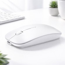 MobaxAksesuar Bluetooth Mouse Fare Tablet Telefon Laptop Windows Uyumlu Kablosuz Şarjlı Slim Renkli