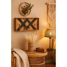 Dekoratif Ahşap Tablo Kapı Anahtar Askısı Duvar Anahtarlık