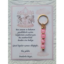 İ&DBABY 72 Adet Atlı Karınca Model Özel Tasarım Pembe Anahtarlık Hastane Yeni Doğan 40 Mevlidi Hediyelik