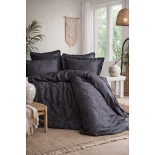 Bedline Saten Nevresim Takımı Çift Kişilik Lady Antrasit