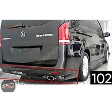 Hm Fiberglas Mercedes Vito Uyumlu Arka Izgaralı Tampon Eki 2015+
