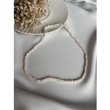 Duran Takı Gerçek Inci Gümüş Kolye