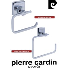 Pierre Cardin Roma Açık Kağıtlık Krom + Roma Kare Havluluk Krom