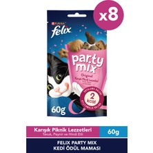 Felix Party Mix Karışık Piknik Lezzetleri Kedi Ödül Maması X8