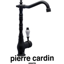 Pierre Cardin Rustik Kuğu Eviye Armatürü Siyah
