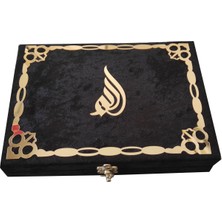 Vera Esans Rahleli Hediyelik Kuran'ı Kerim Kutulu-Içten Mekanizmalı-Orta Boy-Siyah