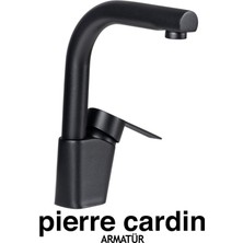 Pierre Cardin Boston Kuğu Lavabo Armatürü Siyah