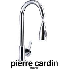 Pierre Cardin Loop Krom Spiralli Evye Armatürü – Dayanıklı Mutfak Evye Bataryası