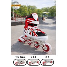 İmvula Işıklı Ayarlanabilir Alıştırma ve Profesyonel Çantalı Çocuk Pateni