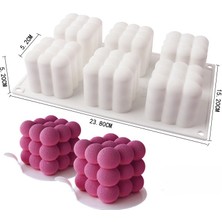 Hobiflex Silikon Kalıp Taş Tozu Ithal Muhtelif Altılı Bubble Mum Kalıbı Epoksi Reçine HB7521-0134