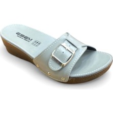 Esem 0314 Z 001 Kadın Tokalı Ortopedik Terlik/gri/38