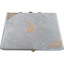 Vera Esans Rahleli Hediyelik Kuran'ı Kerim Kutulu-Içten Mekanizmalı-Orta Boy- Bebek Mavisi