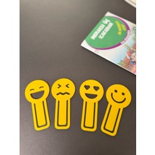Todekora Emoji Kitap Ayracı Seti 4'lü Sarı 10 cm
