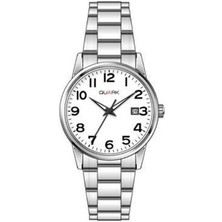 Quark QL-X1303D-7B Çelik Kasa Çelik Kordon Takvimli Bayan Kol Saati
