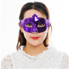 Go İthalat Mor Renk Kostüm Partisi Ekstra Parlak Balo Maskesi 15X10 cm