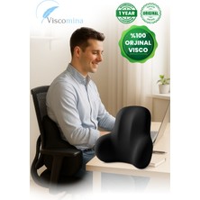 Viscomina Ortopedik Visco Bel Yastığı Sırt Minderi Visco Araç Bel Destek Minderi Araç Sırt Yastıgı 4 Renk
