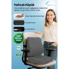 Viscomina Ortopedik 2'li Bel ve Oturma Yastığı Seti %100 Visco Ofis & Araç Kullanımı Için Ergonomik Destek