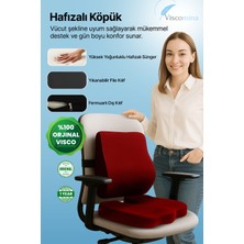 Viscomina Ortopedik 2'li Bel ve Oturma Yastığı Seti %100 Visco Ofis & Araç Kullanımı Için Ergonomik Destek