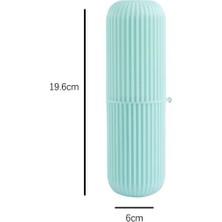 Go İthalat Seyahat Tipi Diş Fırçası Gözlük Makyaj Fırçası İçin Çok Amaçlı Silindir Saklama Kutusu İpli