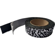STICKYLAND Varaklı Yapışkanlı Yaratıcı Eğlenceli El Işi Leopar Kumaş Şerit Bant Gümüş
