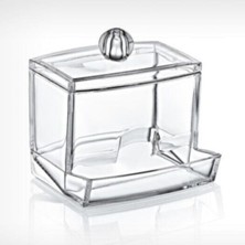 Go İthalat Şeffaf Kapaklı Kulak Temizleme Çubuğu Organizatörü Saklama Kutusu