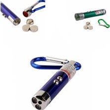 Go İthalat 3 Fonksiyonlu Kırmızı Beyaz Işıklı Led Lazer Kedi Köpek Oyuncak Anahtarlık