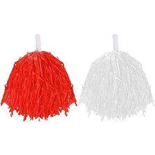 Go İthalat 1 Çift Kırmızı Beyaz Renklerde 23 Nisan Gösteri Ponponu (5381)