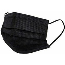 Go İthalat MEDİKAL 50PCS SİYAH CERRAHİ YÜZ MASKESİ