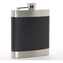 Starseven Paslanmaz Çelik Tekli 7 Oz Matara Siyah