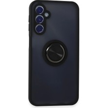 Starseven Galaxy M34 5g Kılıf Montreal Yüzüklü Silikon Kapak - Siyah