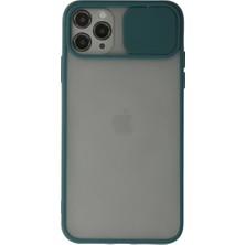 Starseven Iphone 11 Kılıf Palm Buzlu Kamera Sürgülü Silikon - Yeşil