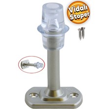 Sözer Orman Kapı Kolu Stoperi Tamponu Durdurucu Tutucu Tutacağı Plastik Saten 8 cm Kapı Stopu Silikonlu