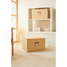 Ocean Home Textile Jüt Destekli Kutu Hurç 48 x 40 x 30 cm