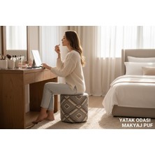 Elanora Home Dokusu ve Modern Tasarımıyla Her Ortama Uyum Sağlayan Çok Amaçlı Puf