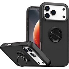 Starseven Iphone 17 Montreal Yüzüklü Silikon Kapak - Siyah