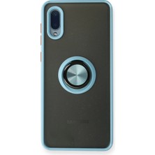 Starseven Galaxy A02 Kılıf Montreal Yüzüklü Silikon Kapak - Buz