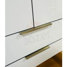 Sözer Orman (2 Adet) 20CM Barlas Antik Sarı Engetre Kulp Camlı Kapak Çekmece Kulbu (Arkadan Vidalanır)