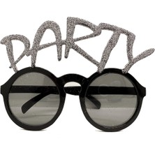 Starseven Gümüş Simli Party Yazılı Parti Gözlüğü Show 15X7 cm
