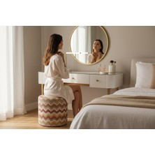 Elanora Home Dokusu ve Modern Tasarımıyla Her Ortama Uyum Sağlayan Çok Amaçlı Puf