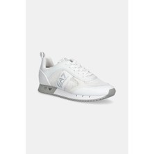 EA7 Kadın Bağcıklı File Detaylı Sneaker - Beyaz/gri